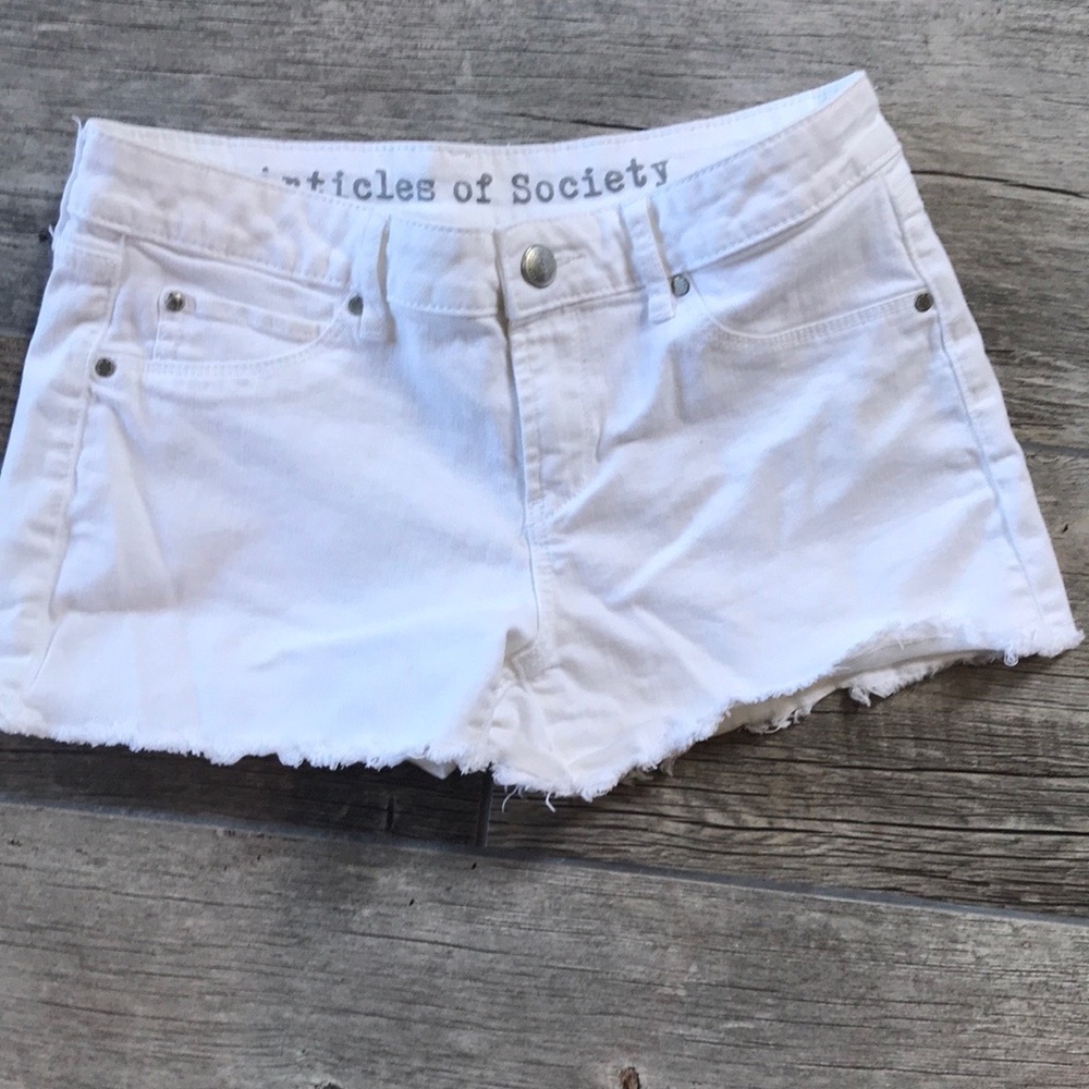 Articles Of Society white denim shorts